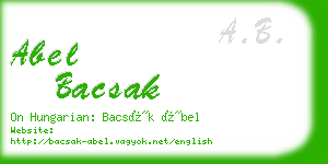 abel bacsak business card